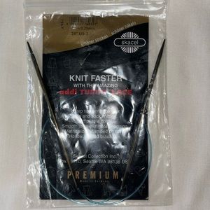 Knitting Needles Skacel Addi Turbo Lace. Size US 3 24”